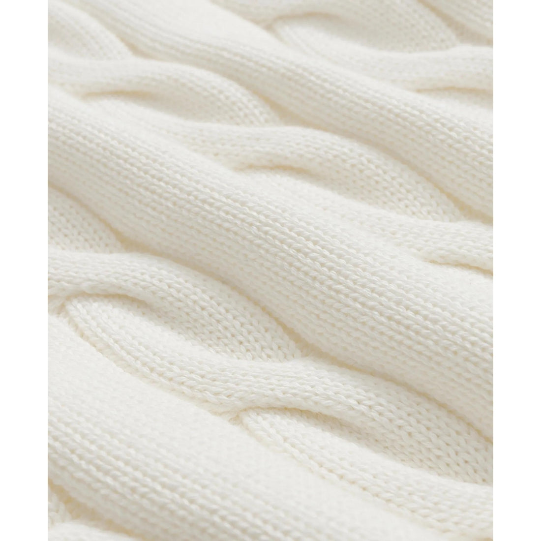 Cable Knit Tennis Half-Zip Sweater in Supima Cotton