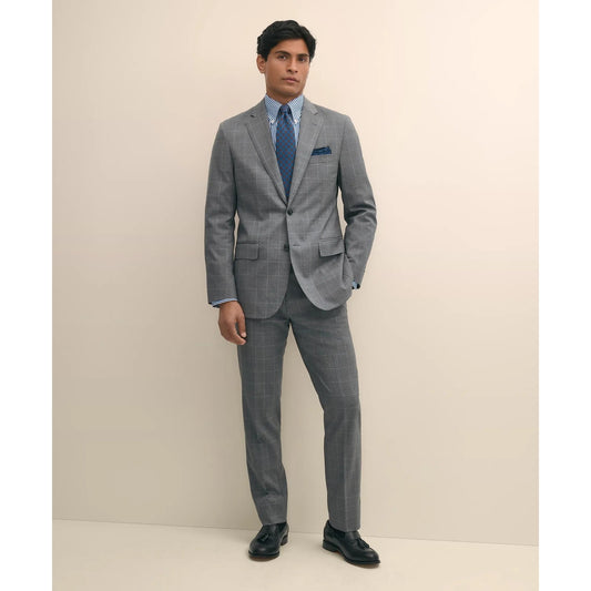 Slim Fit 1818 Windowpane Suit In Wool