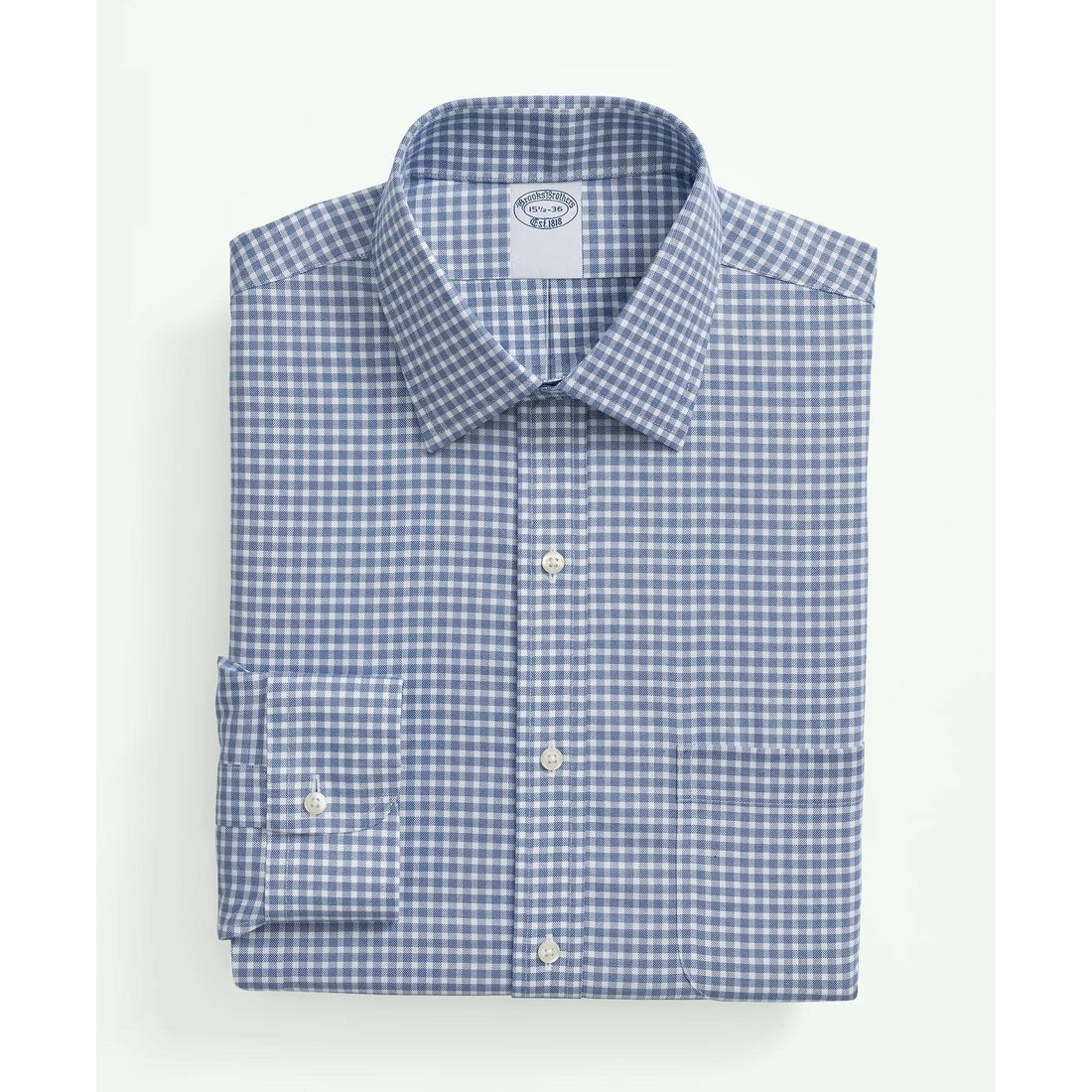 Brooks Brothers Explorer Collection Non-Iron Twill Ainsley Collar, Gingham Dress Shirt