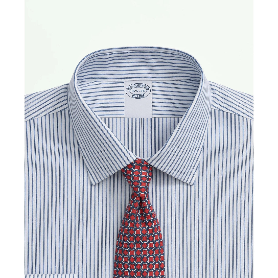 Brooks Brothers Explorer Collection Non-Iron Twill Ainsley Collar, Stripe Dress Shirt