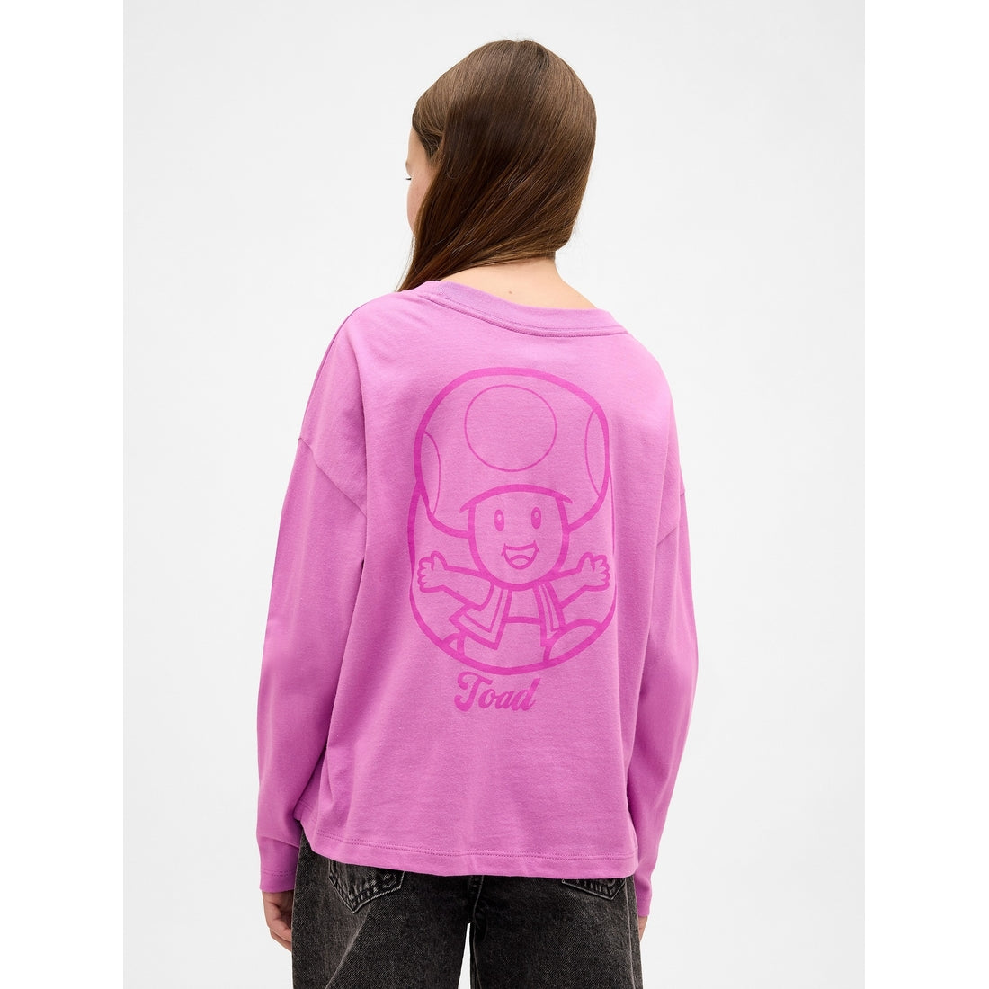 Girls' Super Mario Oversized Graphic T-Shirt