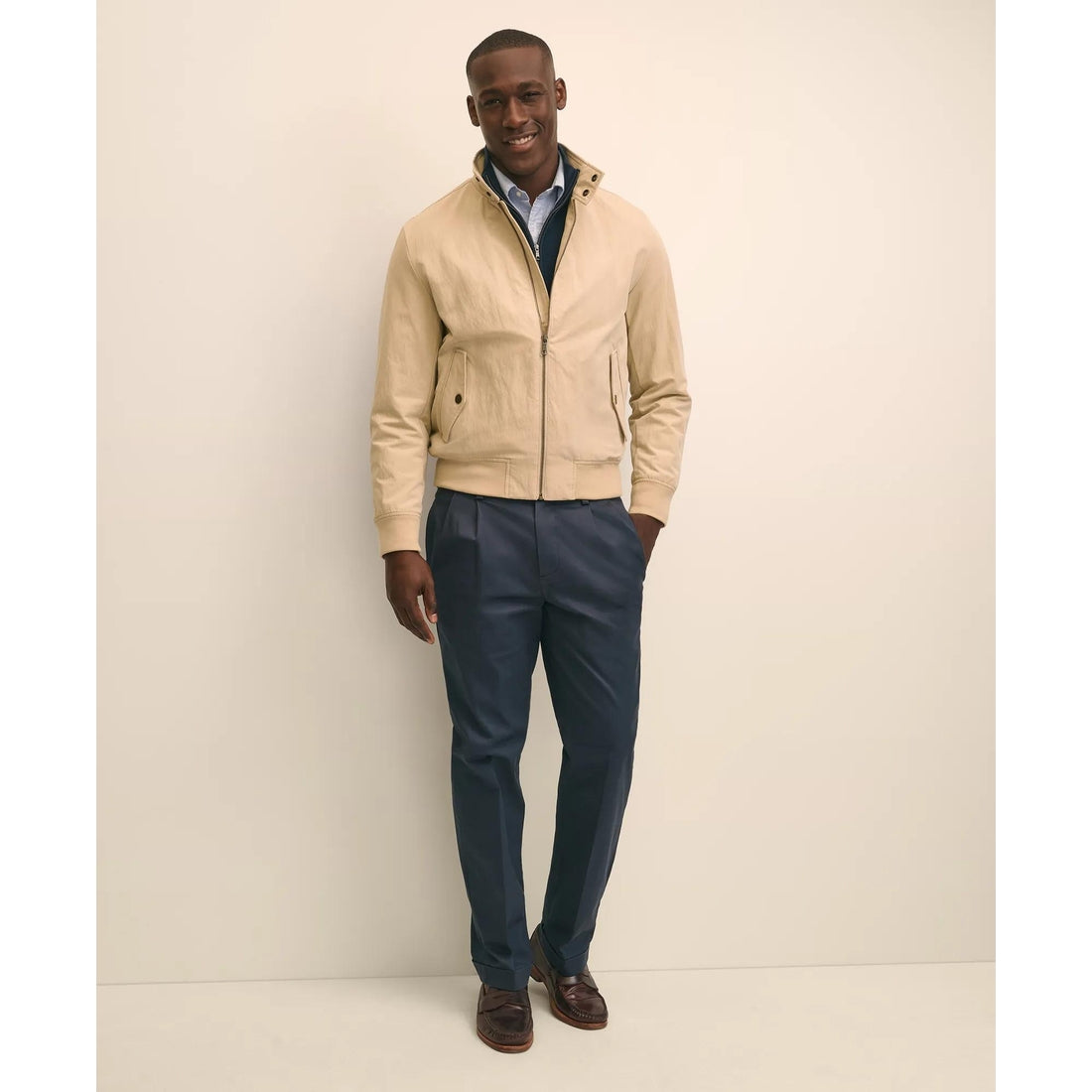 Bomber Jacket in Cotton Blend