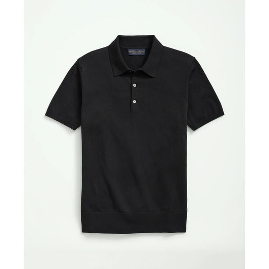 Supima Cotton Short-Sleeve Polo Sweater