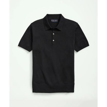 Supima Cotton Short-Sleeve Polo Sweater