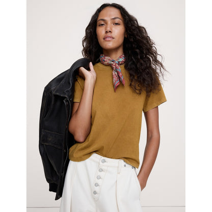 Women's Vintage Cotton Crew-Neck T-Shirt