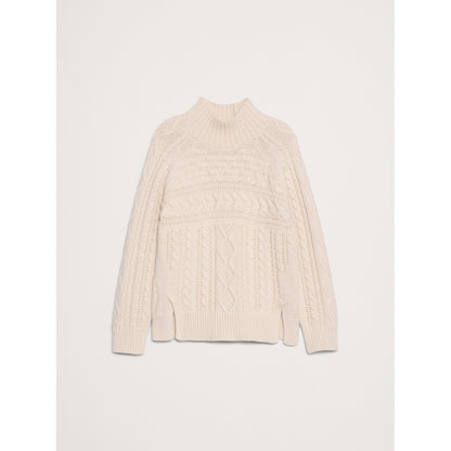 Men's Merino-Cotton Cable-Knit Sweater