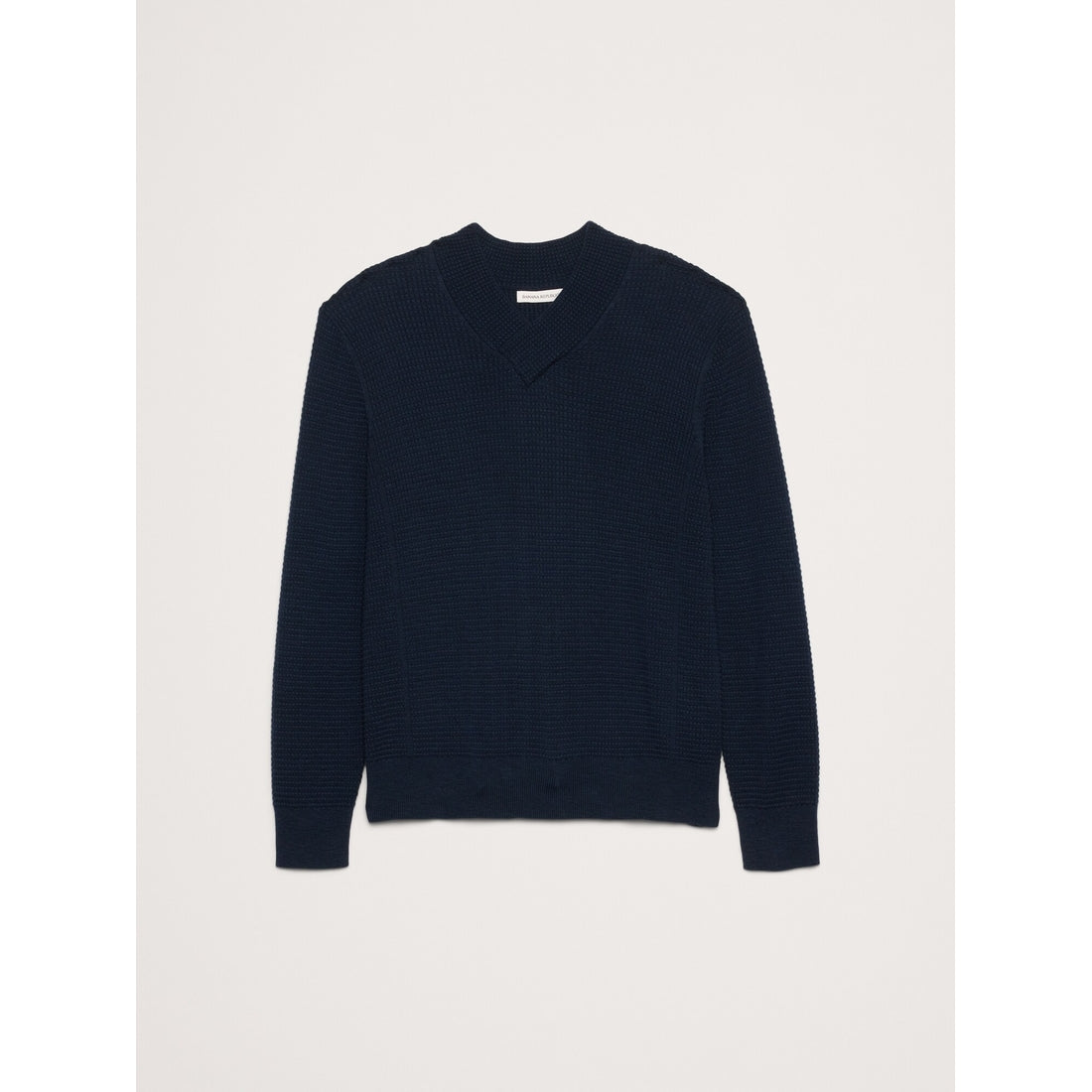 Men's Cotton Thermal-Knit V-Neck Sweater