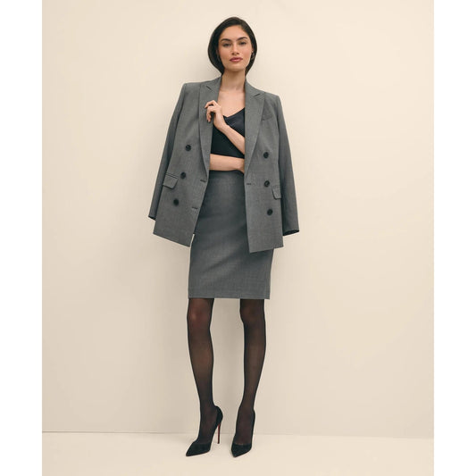The Essentials Brooks Brothers Stretch Wool Pencil Skirt