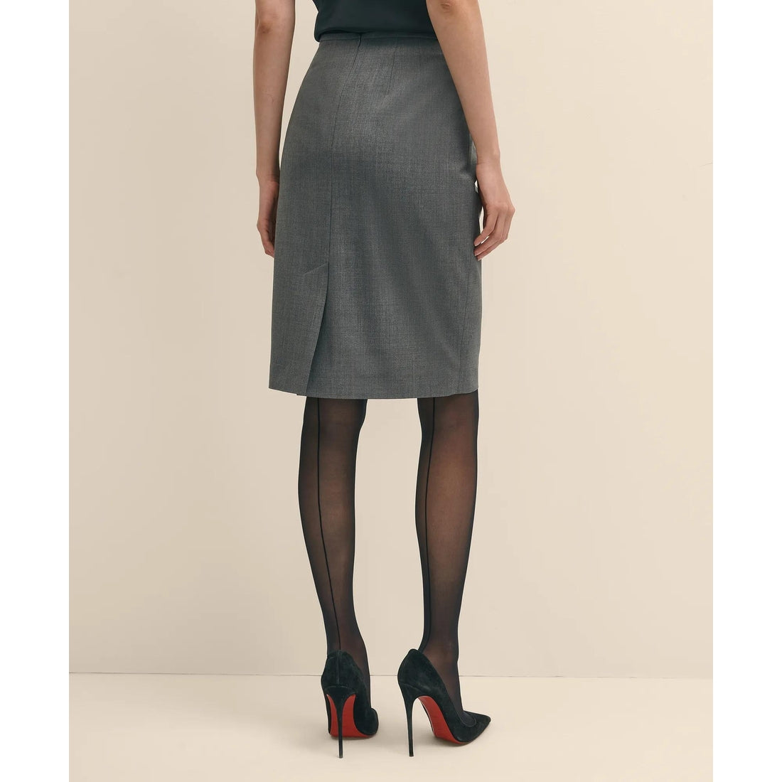 The Essentials Brooks Brothers Stretch Wool Pencil Skirt