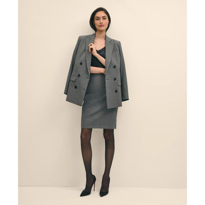 The Essentials Brooks Brothers Stretch Wool Pencil Skirt