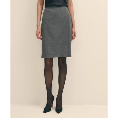 The Essentials Brooks Brothers Stretch Wool Pencil Skirt