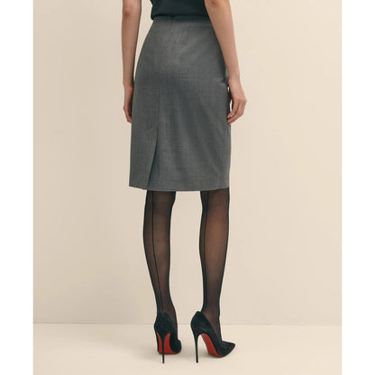 The Essentials Brooks Brothers Stretch Wool Pencil Skirt