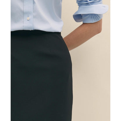 The Essentials Brooks Brothers Stretch Wool Pencil Skirt