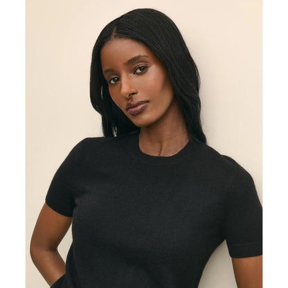 Short-Sleeve Shell Sweater in Cashmere