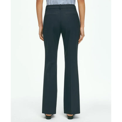 The Essentials Brooks Brothers Stretch Wool Flare Leg Trousers