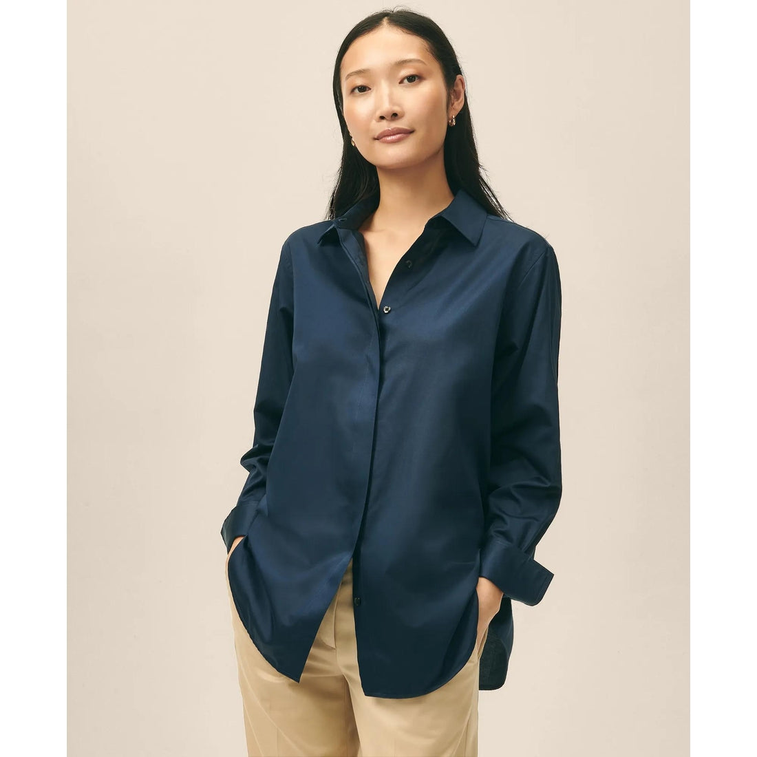 Relaxed Shirt in Supima Cotton Sateen