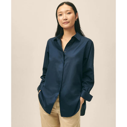 Relaxed Shirt in Supima Cotton Sateen
