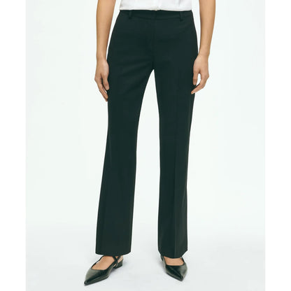 The Essentials Brooks Brothers Stretch Wool Flare Leg Trousers