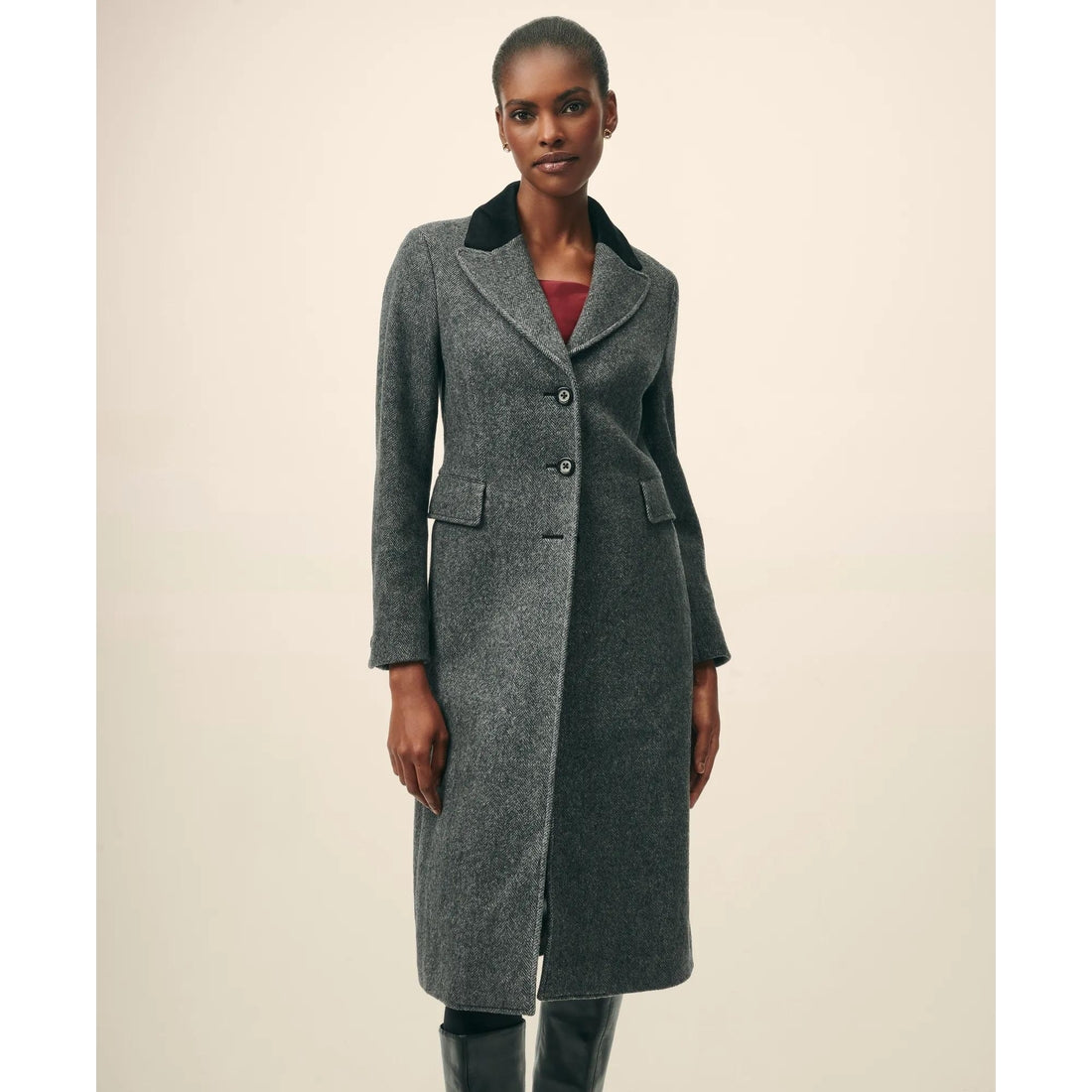 Chesterfield Coat in Wool Blend