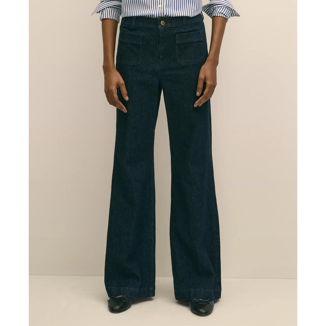 Patch Pocket Bootcut Jeans
