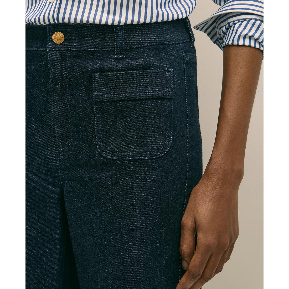 Patch Pocket Bootcut Jeans