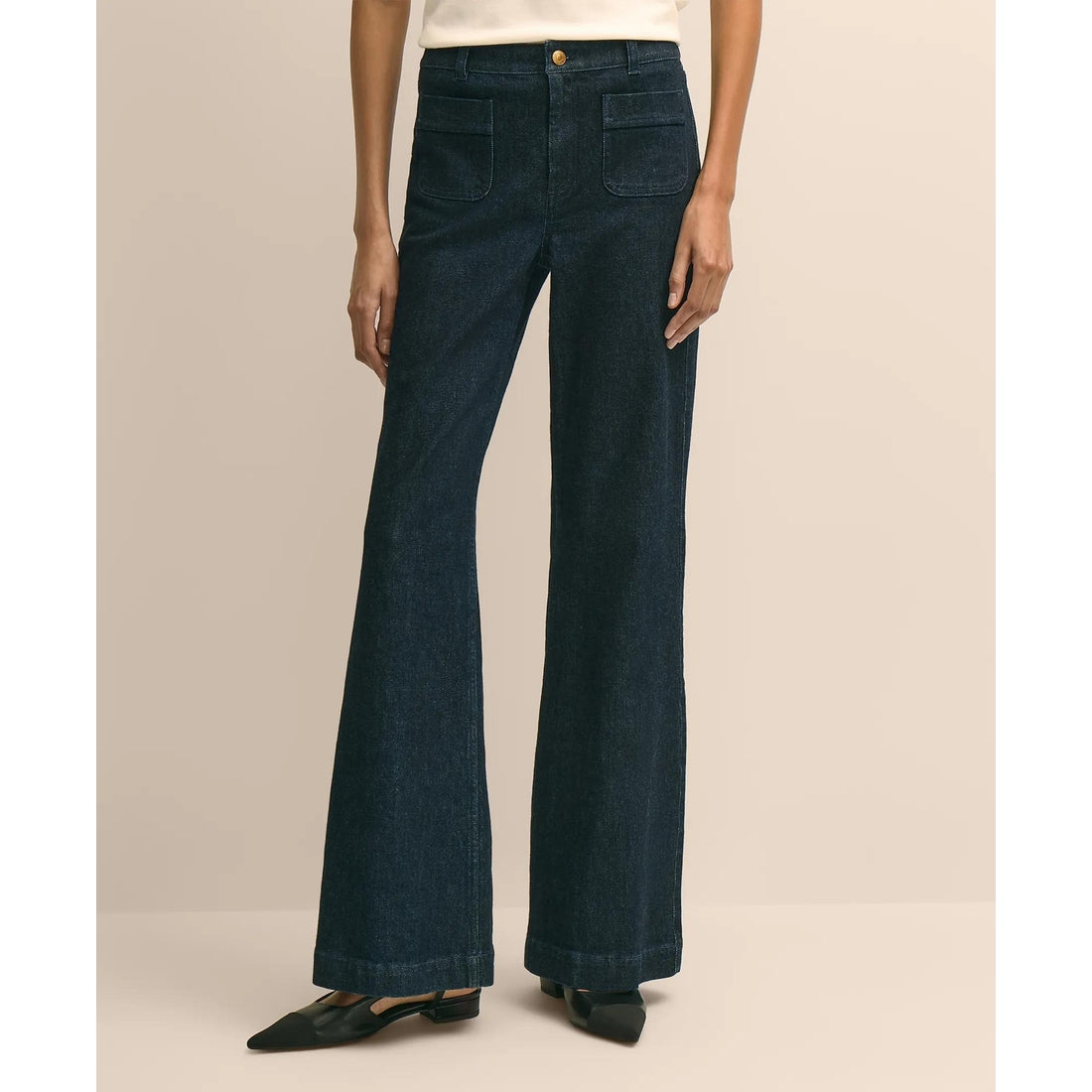 Patch Pocket Bootcut Jeans
