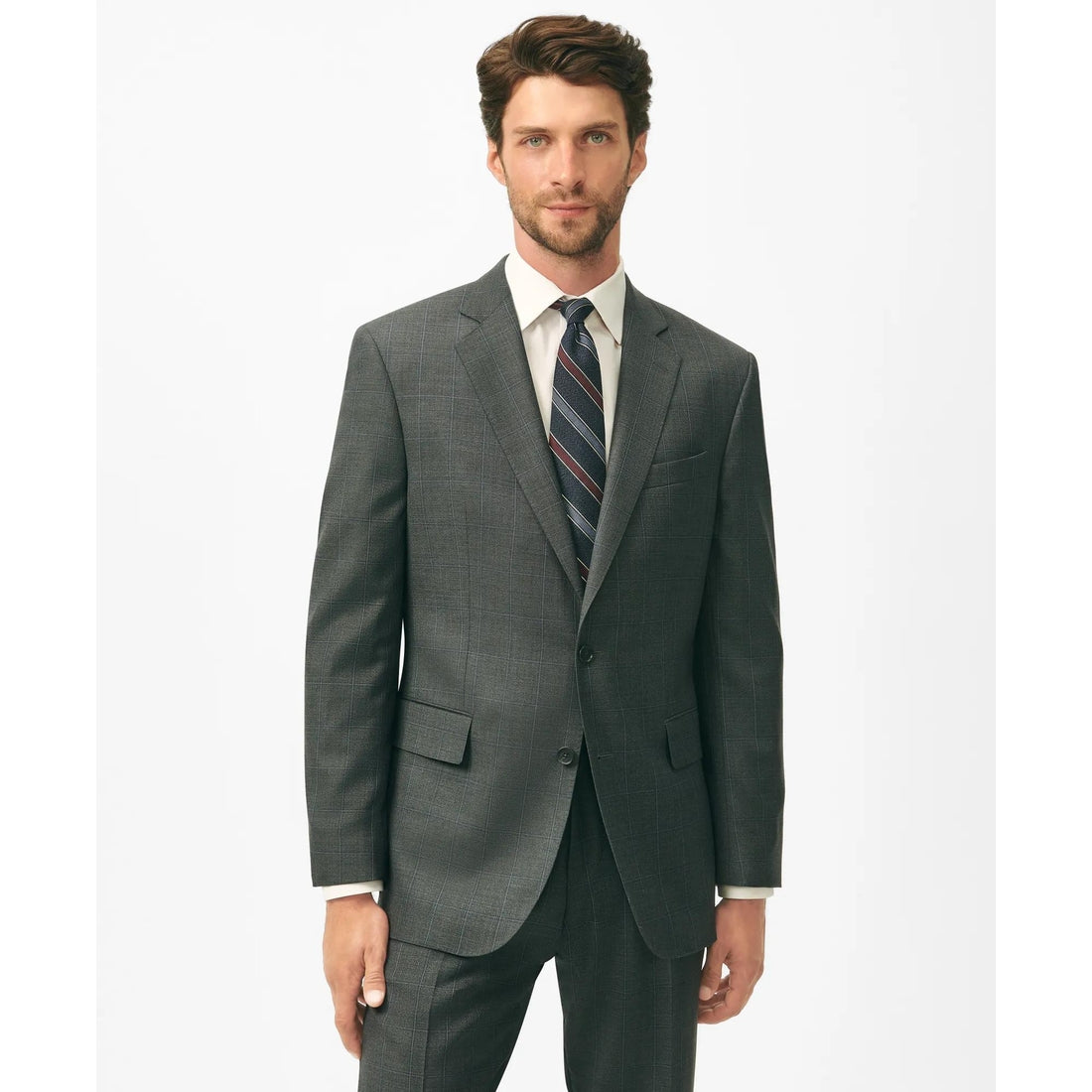 Classic Fit Wool Windowpane 1818 Suit