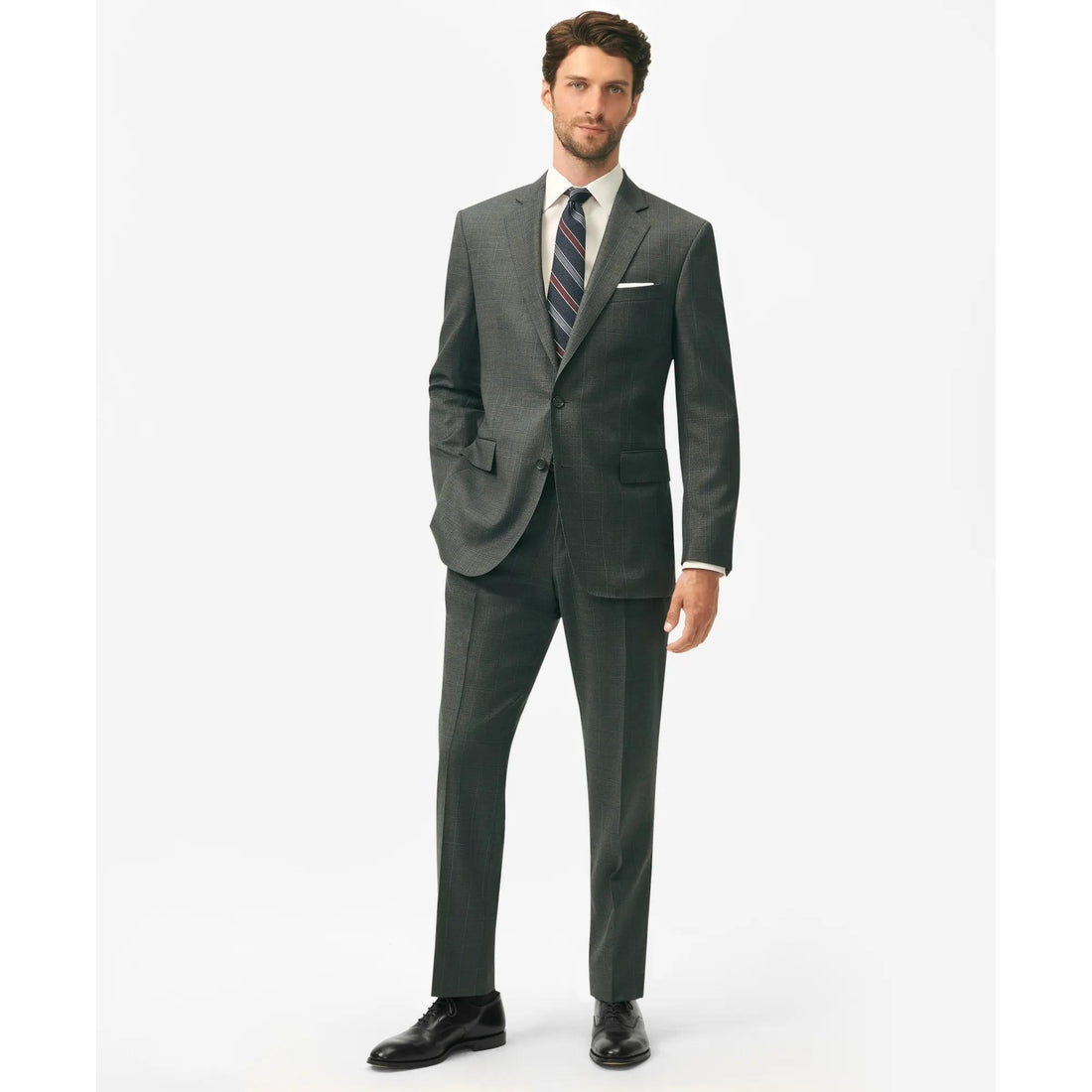 Classic Fit Wool Windowpane 1818 Suit