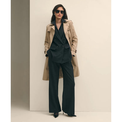 The Essentials Double-Breasted Peak Lapel Jacket in Wool Blend