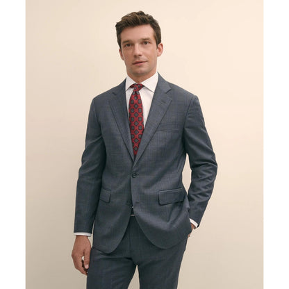 Slim Fit Wool Windowpane 1818 Suit