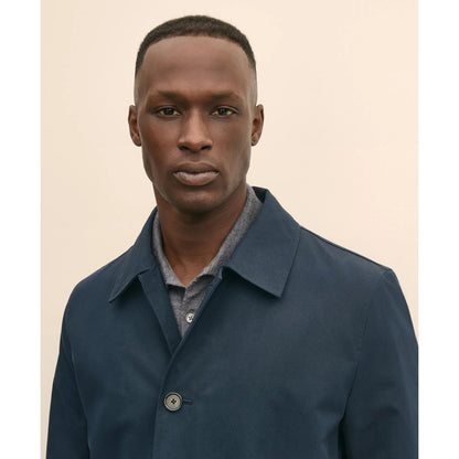 Bonded Cotton Top Coat with Removable Liner in Black Watch