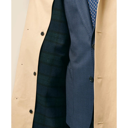 Bonded Cotton Top Coat with Removable Liner in Black Watch