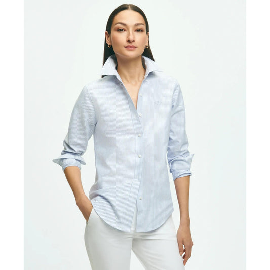 Classic-Fit Cotton Oxford Stripe Shirt