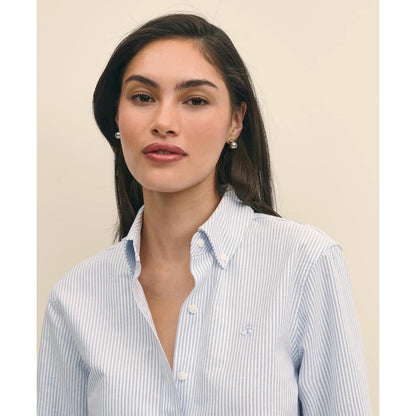Classic-Fit Cotton Oxford Stripe Shirt