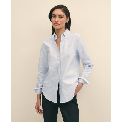 Classic-Fit Cotton Oxford Stripe Shirt
