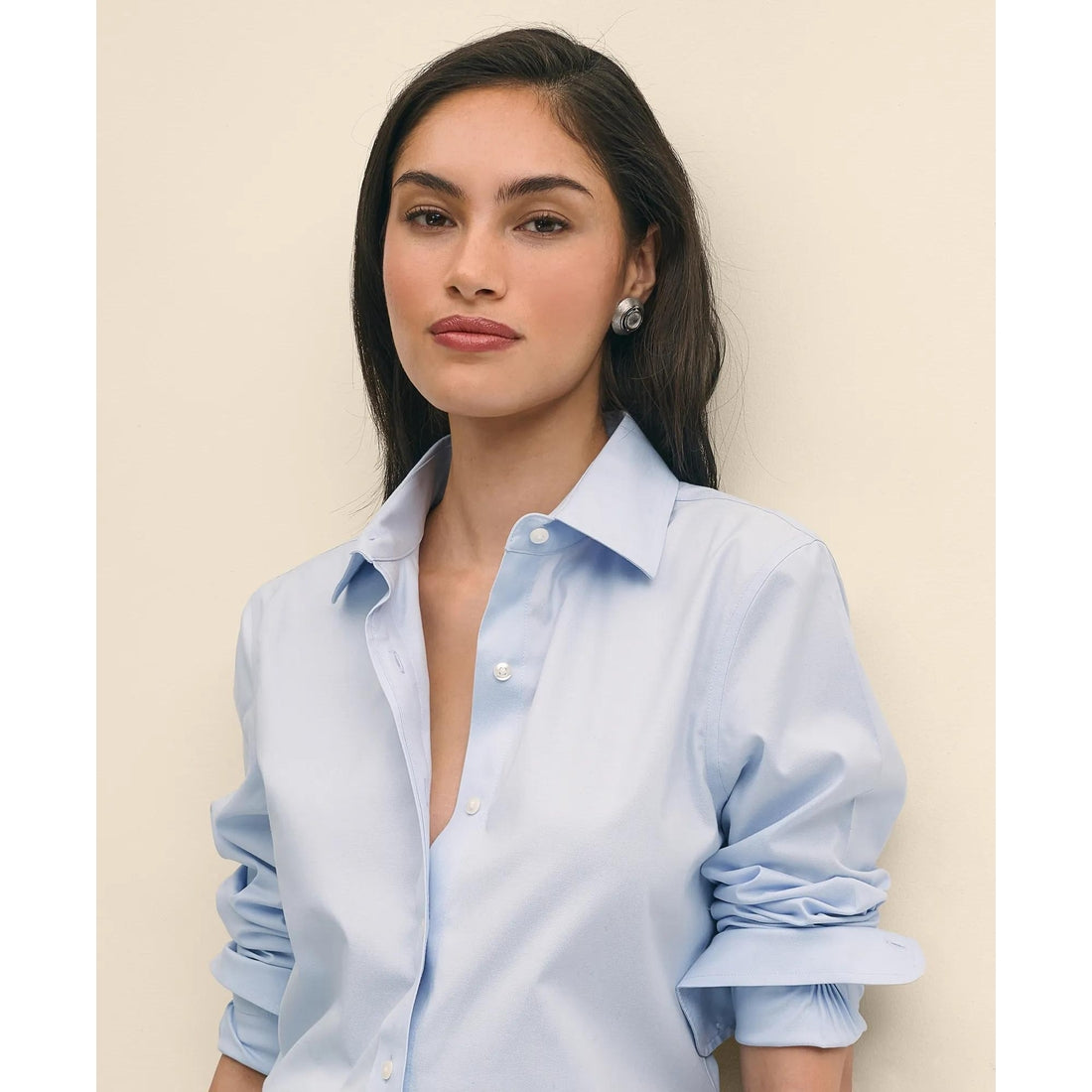 Classic-Fit Non-Iron Stretch Supima Cotton Dress Shirt