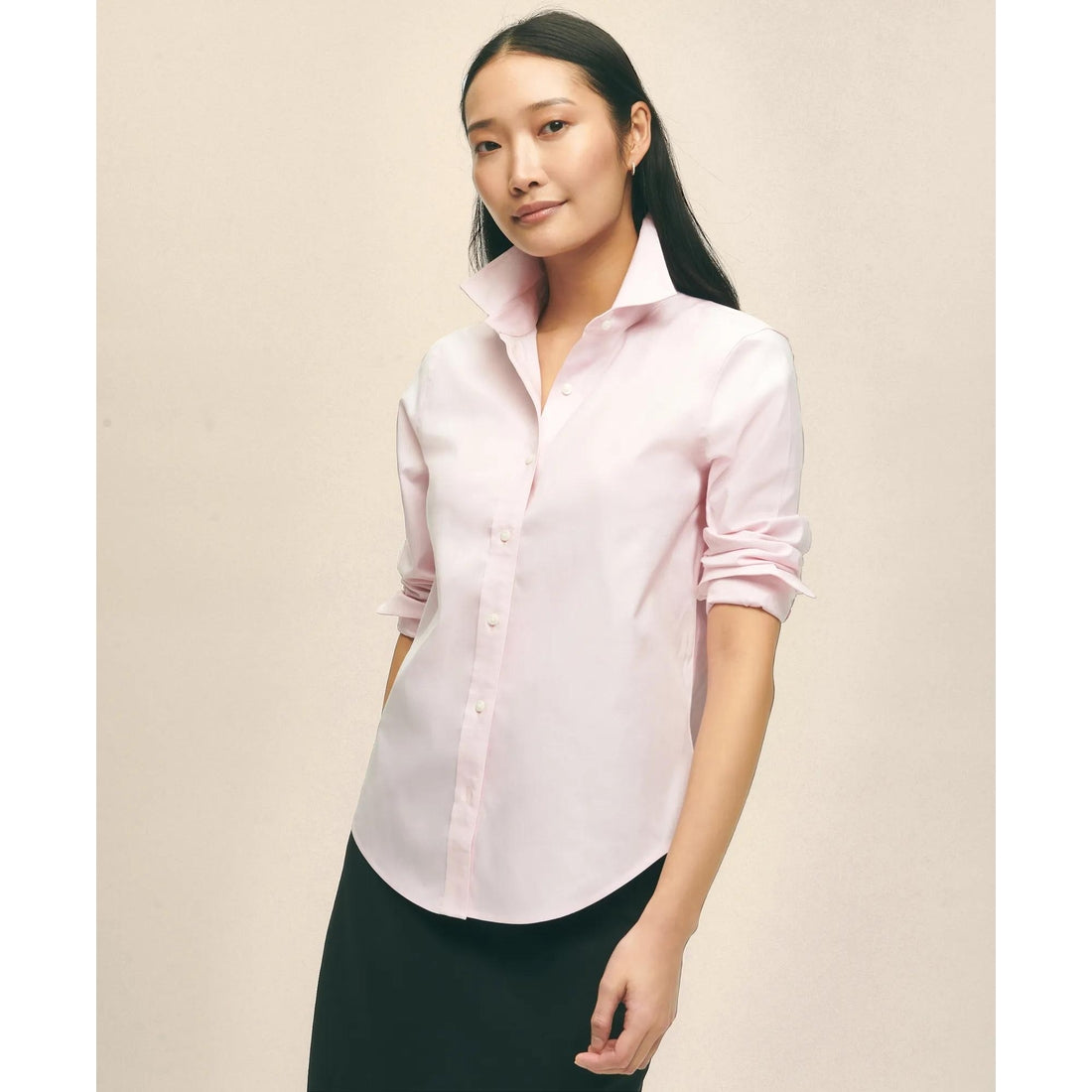 Classic-Fit Non-Iron Stretch Supima Cotton Dress Shirt