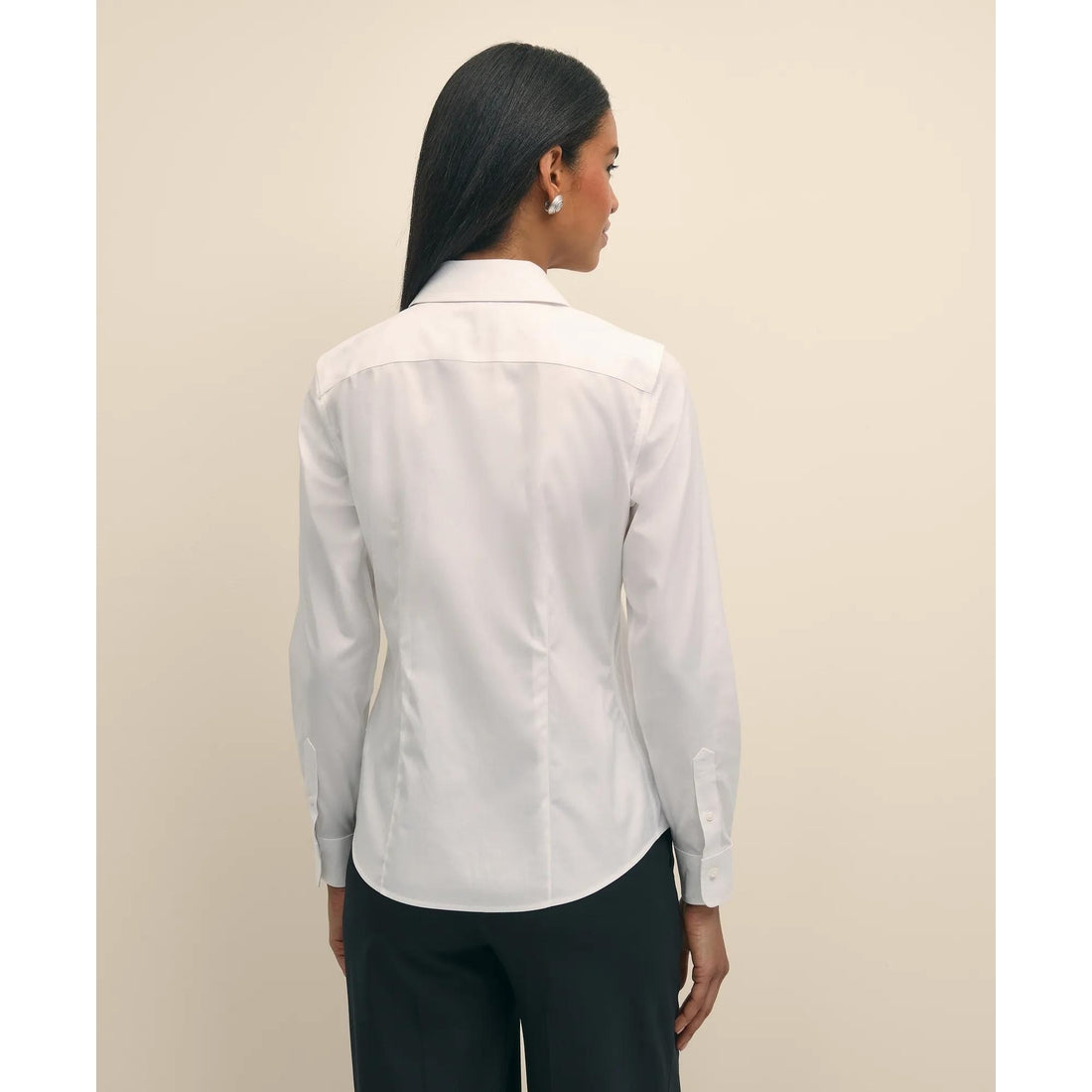 Classic-Fit Non-Iron Stretch Supima Cotton Dress Shirt