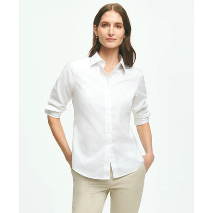 Fitted Non-Iron Stretch Supima Cotton Dress Shirt