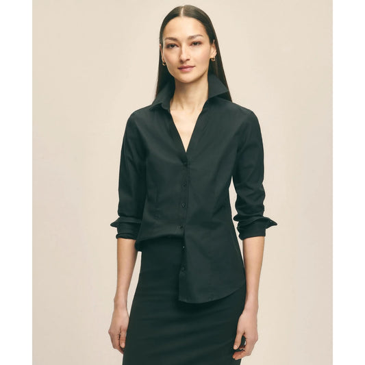 Fitted Non-Iron Stretch Supima Cotton Dress Shirt