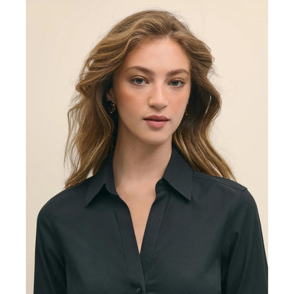 Fitted Non-Iron Stretch Supima Cotton Dress Shirt