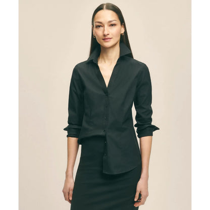Fitted Non-Iron Stretch Supima Cotton Dress Shirt