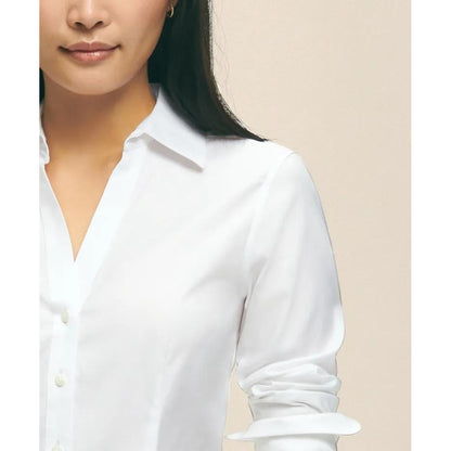 Fitted Non-Iron Stretch Supima Cotton Dress Shirt
