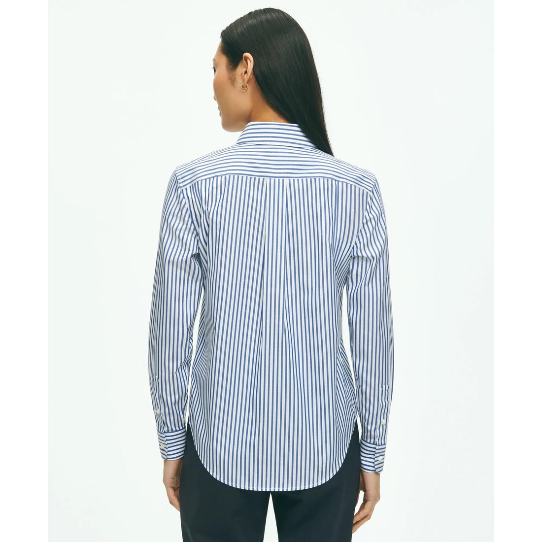 Classic Fit Stretch Supima Cotton Non-Iron Bengal Stripe Dress Shirt