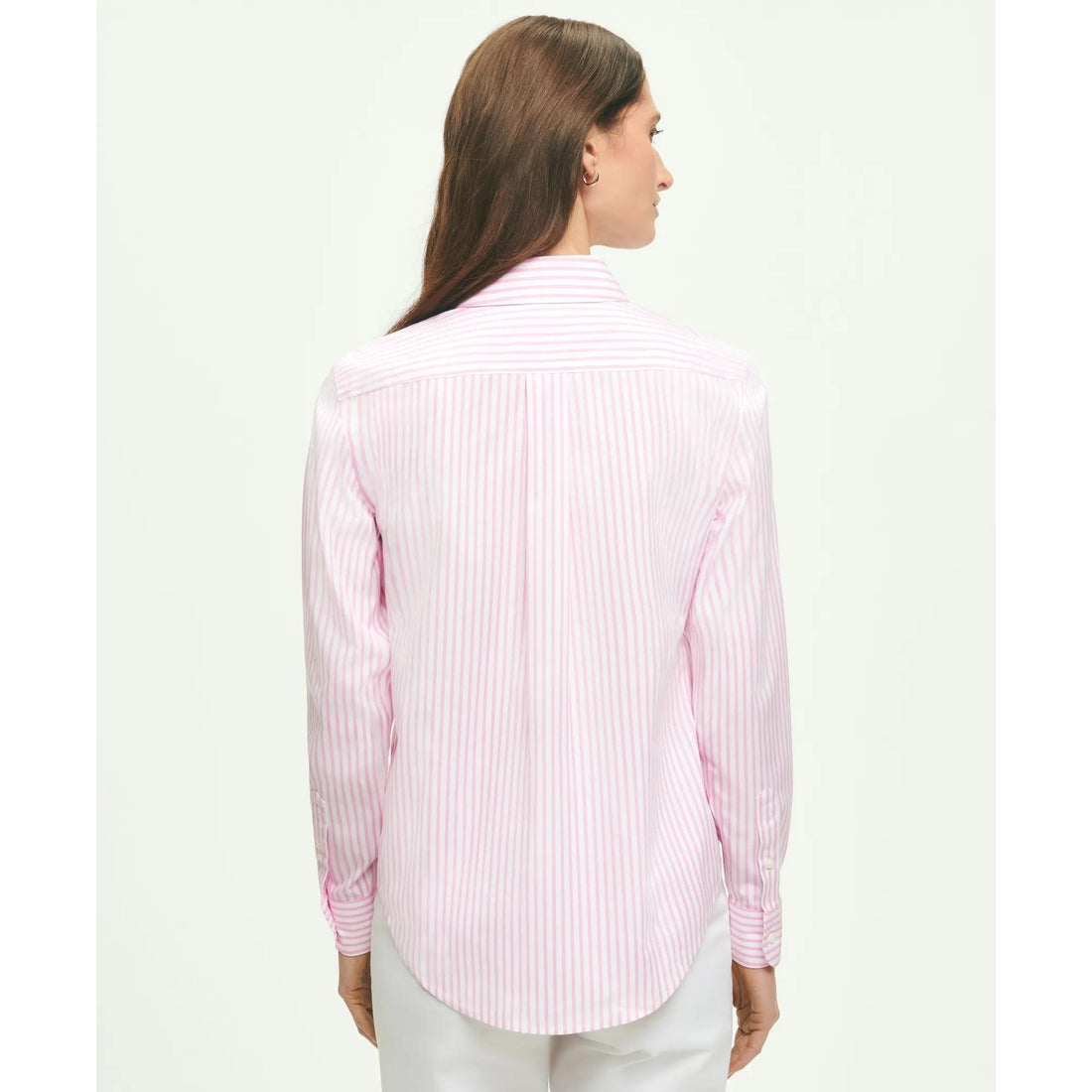 Classic Fit Stretch Supima Cotton Non-Iron Bengal Stripe Dress Shirt