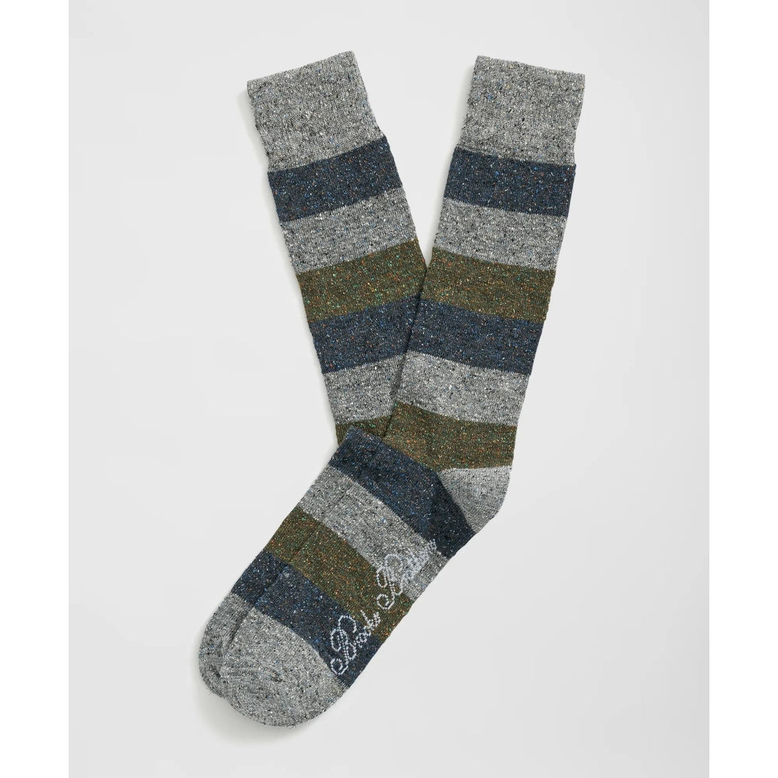 Silk Cotton Blend Striped Socks