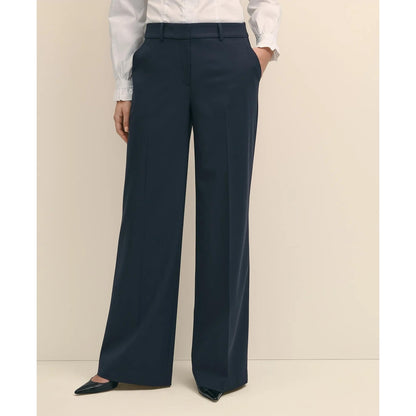 The Essentials Wide-Leg Trousers in Wool Blend