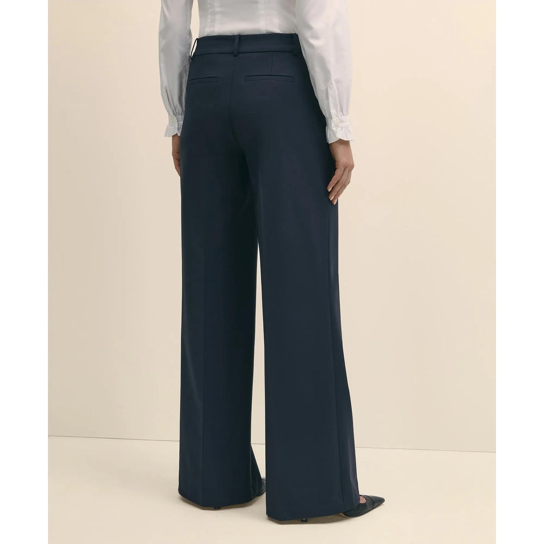 The Essentials Wide-Leg Trousers in Wool Blend