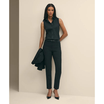 The Essentials Brooks Brothers Stretch Wool Slim Crop Pants