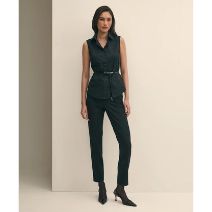 The Essentials Brooks Brothers Stretch Wool Slim Crop Pants